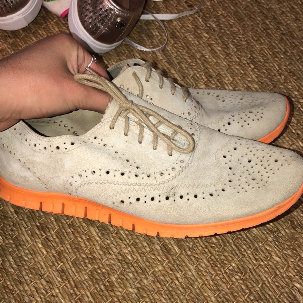 Cole Haan grey and Orange sneakers